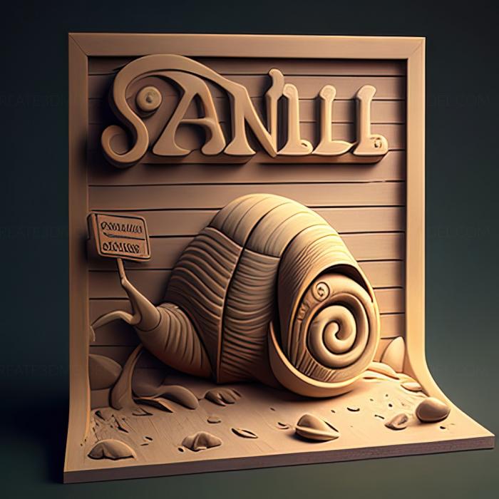 نموذج ثلاثي الأبعاد لآلة CNC ألعاب لعبة st Snail Mail
